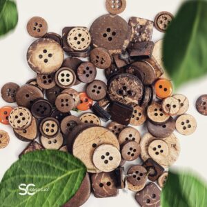 coconut shell button