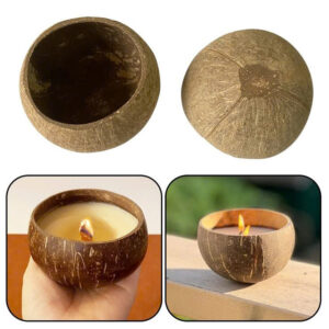 empty coconut shell for candle making